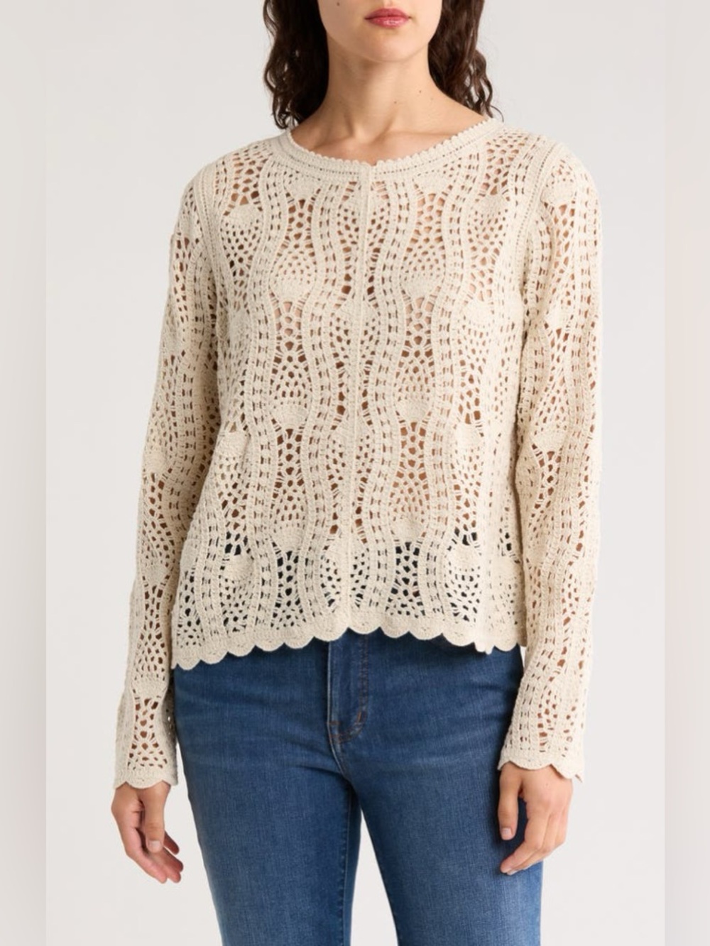 Adrianna Papell Pointelle Sweater
